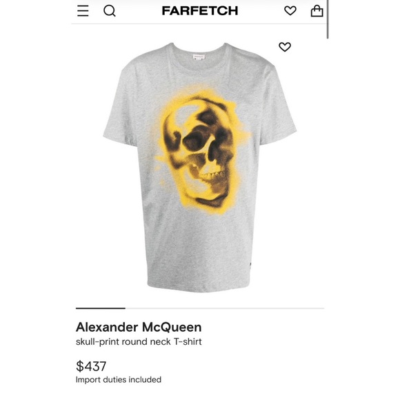 Alexander McQueen Spray Paint Skull Tee Size Large Men’s Unisex NEW NWOT - Picture 3 of 9